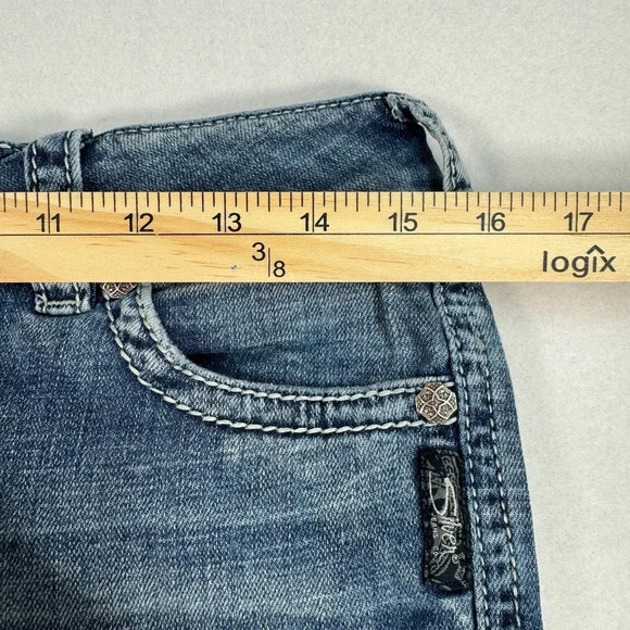 Silver Suki Capri Jeans Womens Size 29 Straight Leg Medium Wash Stretch Denim - Picture 6 of 12